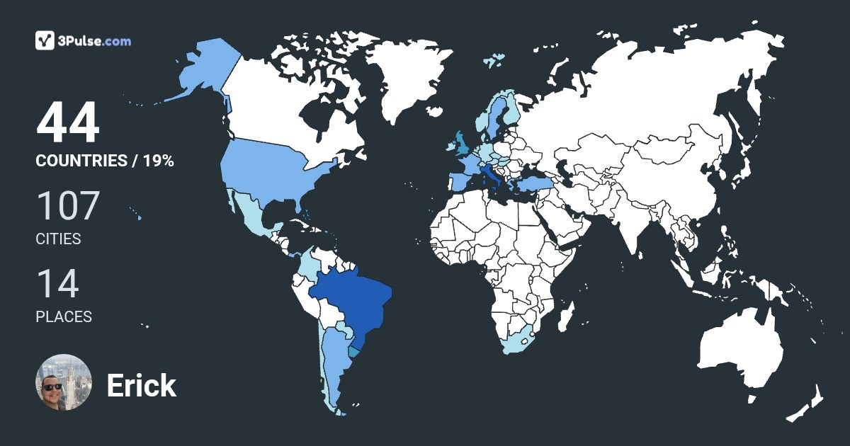 Изображение Карты путешествий Erick F. Conti