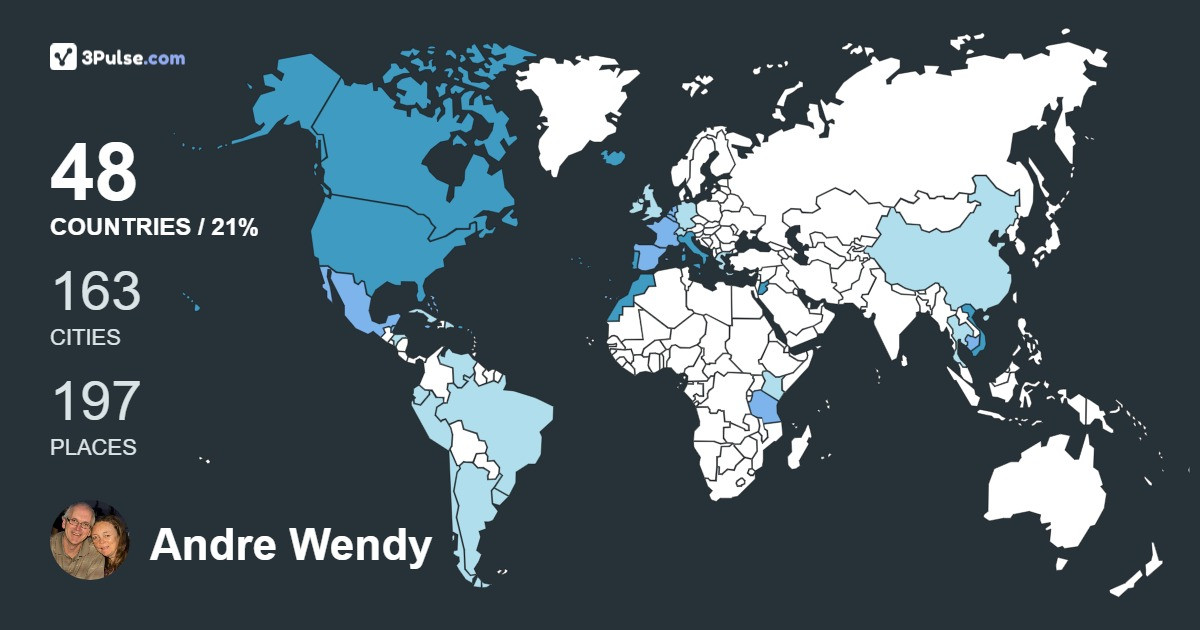 Изображение Карты путешествий Andre Wendy LeBlanc