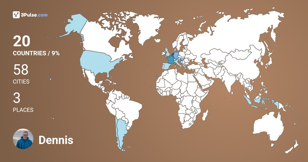 Dennis Samuelsz's Travel Map Image