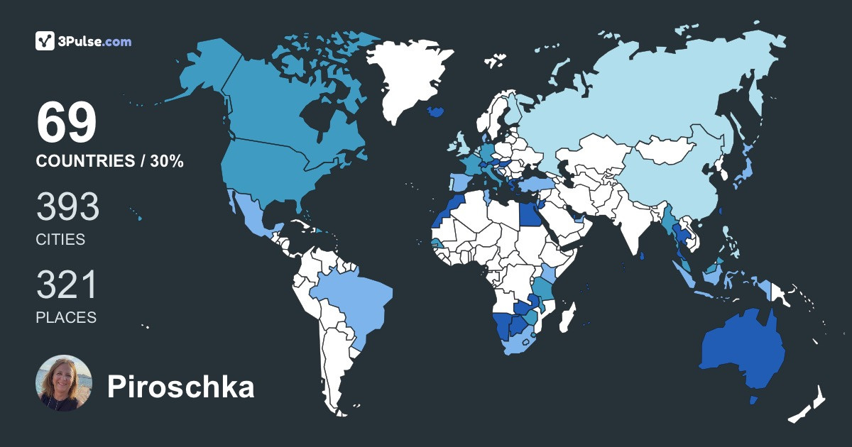 Piroschka David-Székely's Travel Map Image