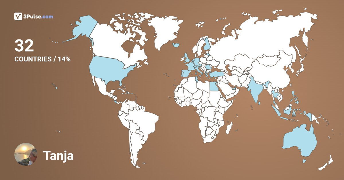 Tanja Kalaizis's Travel Map Image