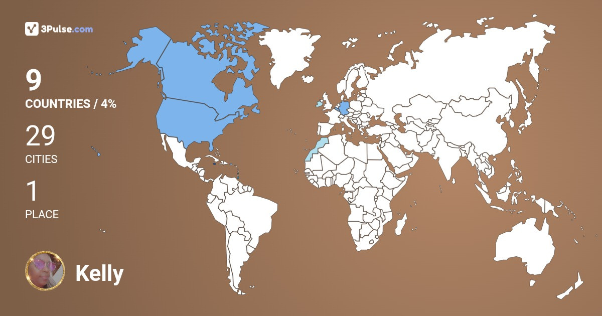 Kelly Vanessa's Travel Map Image