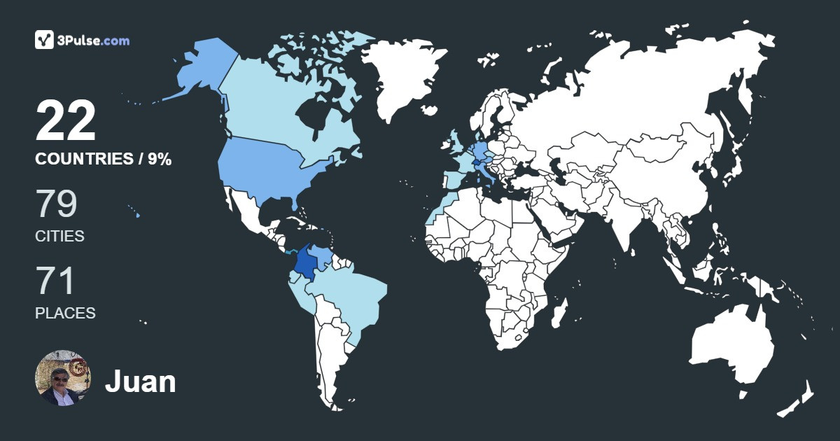 Juan Forero's Travel Map Image