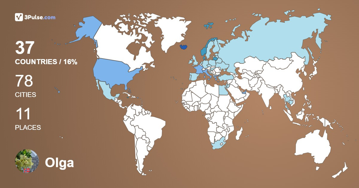 Изображение Карты путешествий Olga Røken