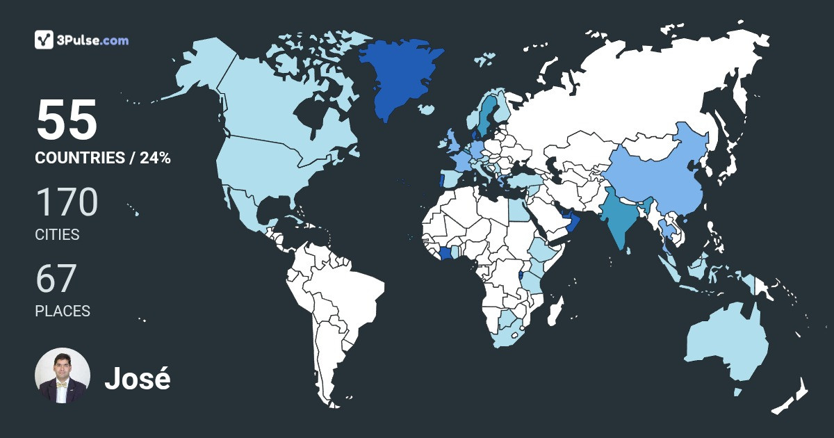 José Fernandes's Travel Map Image