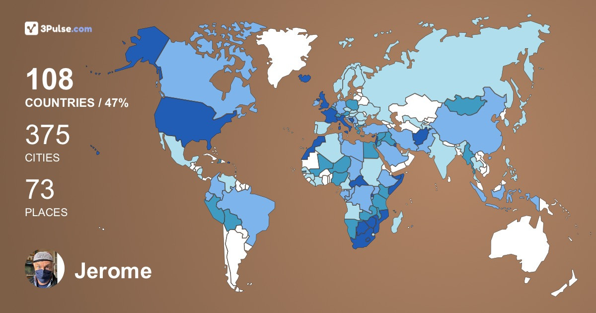 Изображение Карты путешествий Jerome Delay
