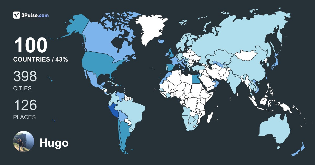 Hugo Desmé's Travel Map Image