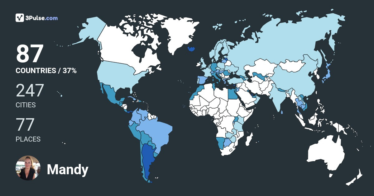 Mandy Neubert's Travel Map Image