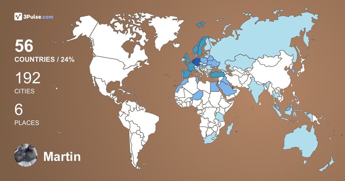 Martin Vriendjes's Travel Map Image