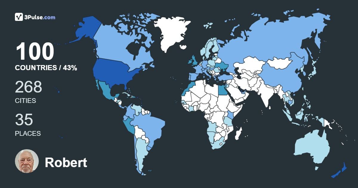 Robert Taylor's Travel Map Image