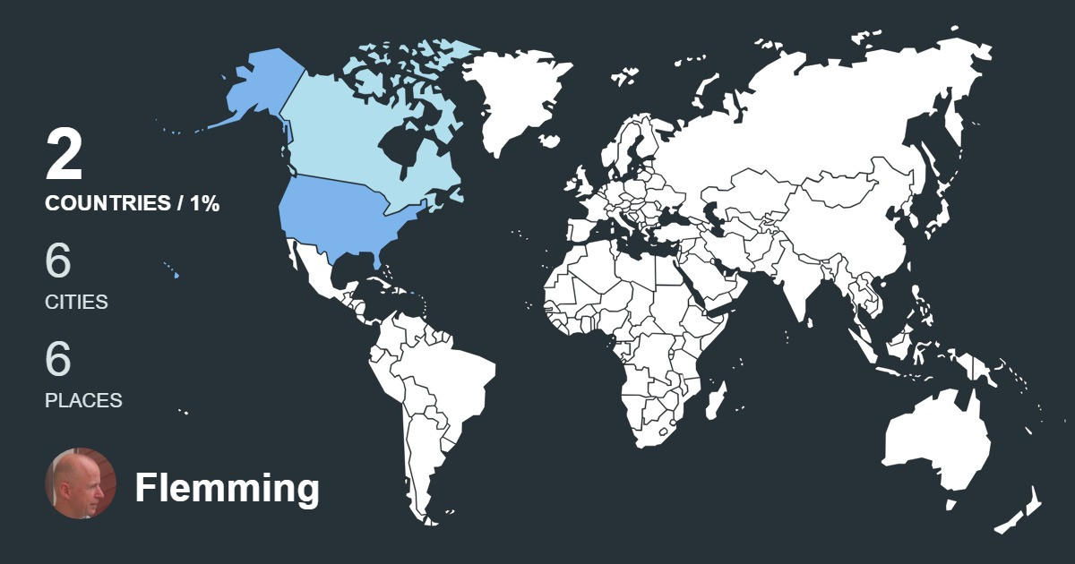 Flemming Jakobsen's Travel Map Image
