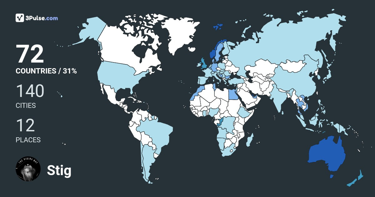 Изображение Карты путешествий Stig Flatseth