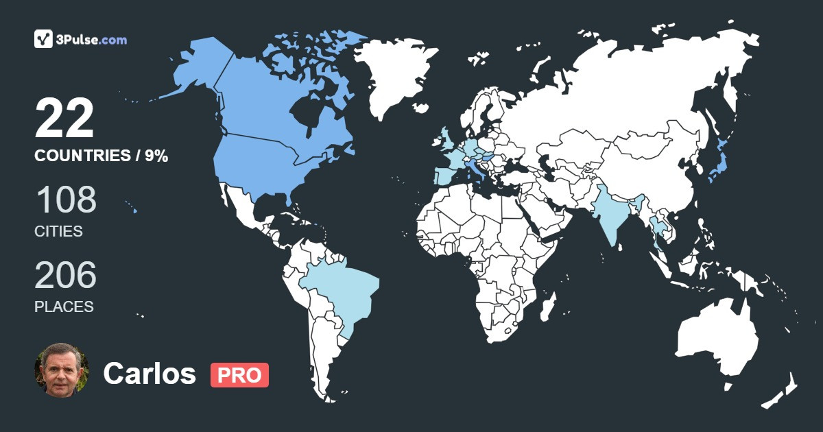 Изображение Карты путешествий Carlos Bettencourt