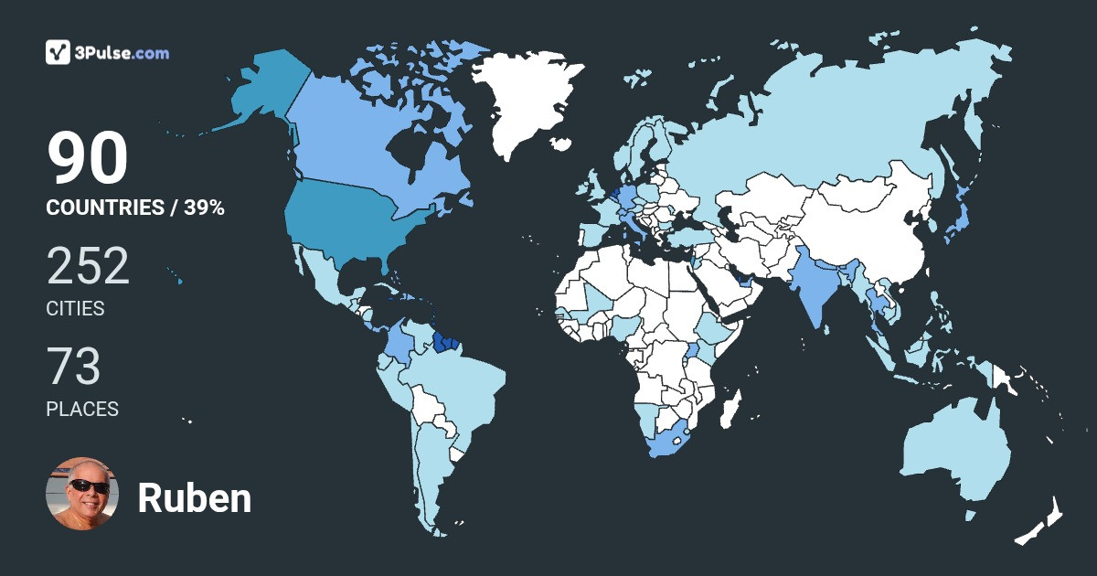 Ruben del Prado's Travel Map Image
