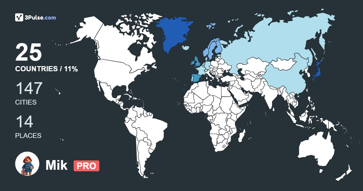 Mik His's Travel Map Image