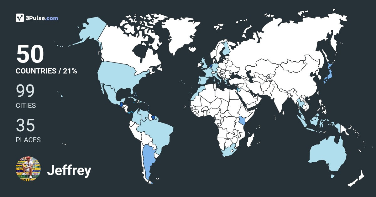 Изображение Карты путешествий Jeffrey Liong A Kong