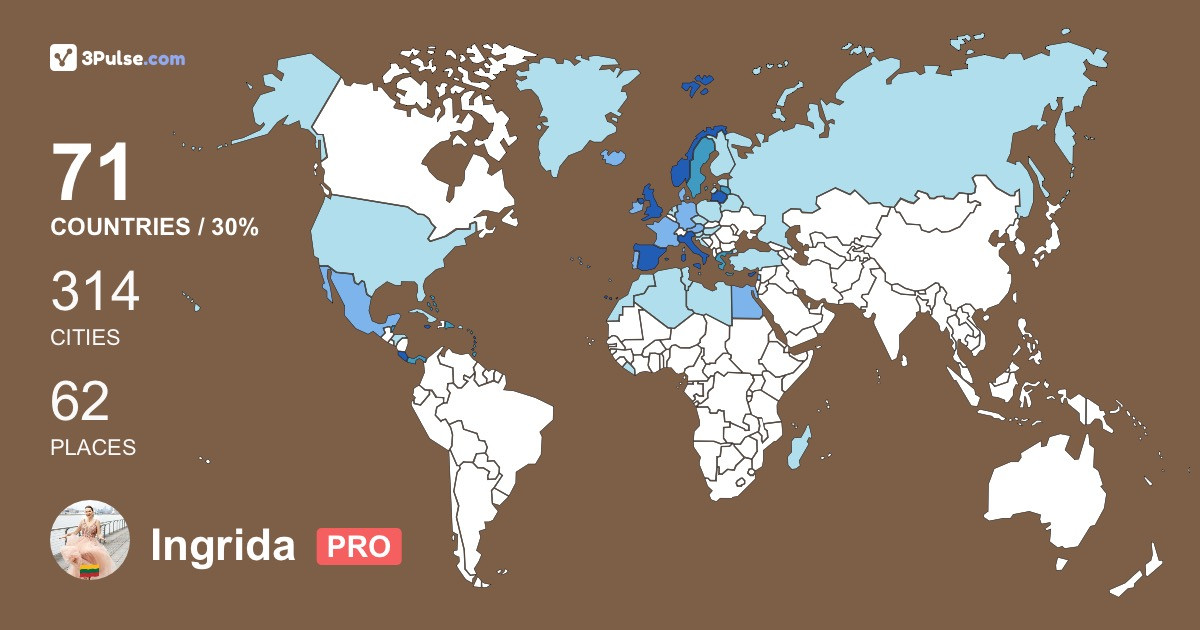 Ingrida Jogminiene's Travel Map Image
