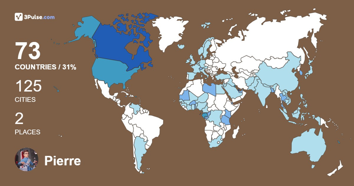 Изображение Карты путешествий Pierre Clavel