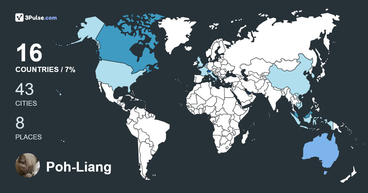Poh-Liang Si's Travel Map Image