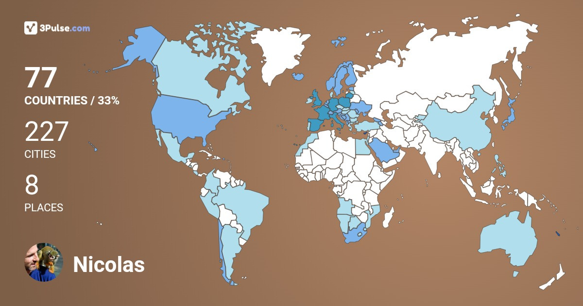 Nicolas Pascal's Travel Map Image