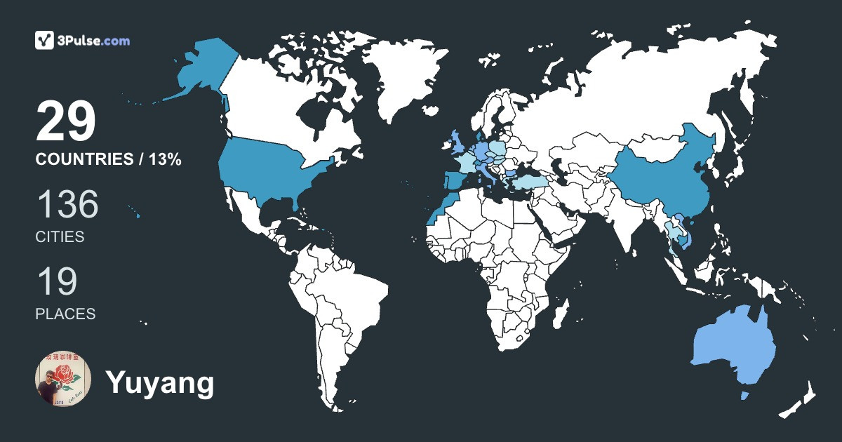 Yuyang Ma's Travel Map Image