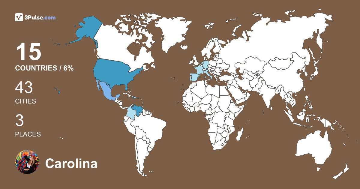 Carolina Carvajal's Travel Map Image