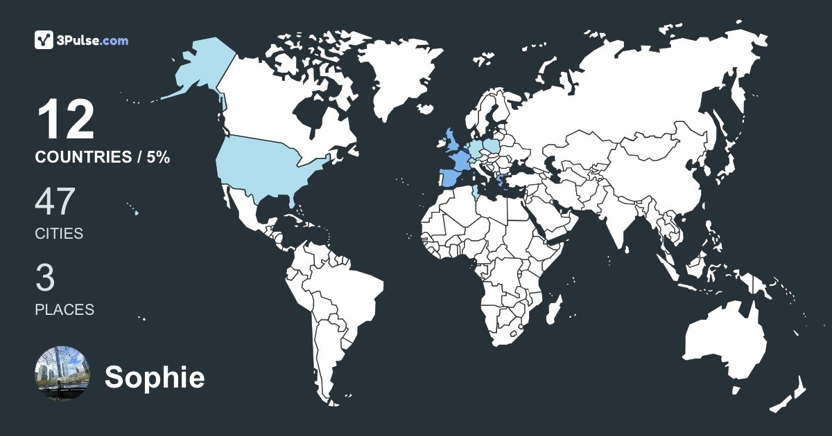Sophie Van Malderen's Travel Map Image