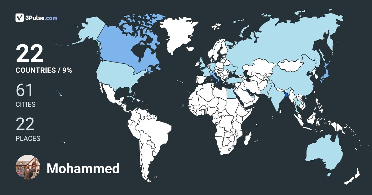 Изображение Карты путешествий Mohammed Rahman