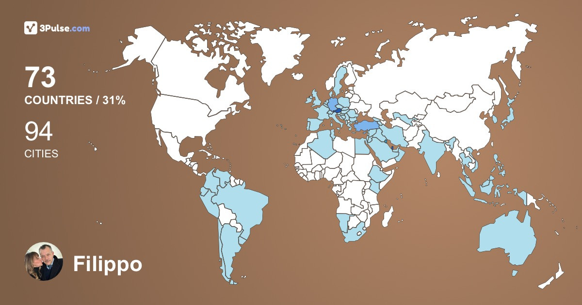 Filippo Salmaso's Travel Map Image