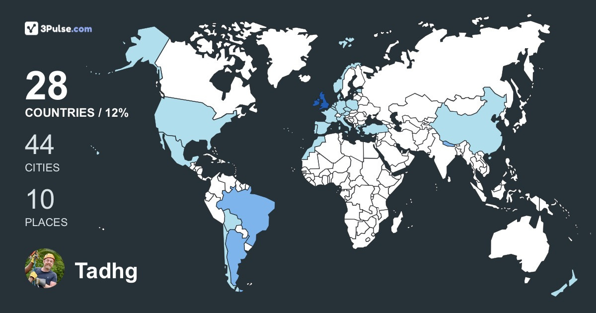 Изображение Карты путешествий Tadhg Naughton