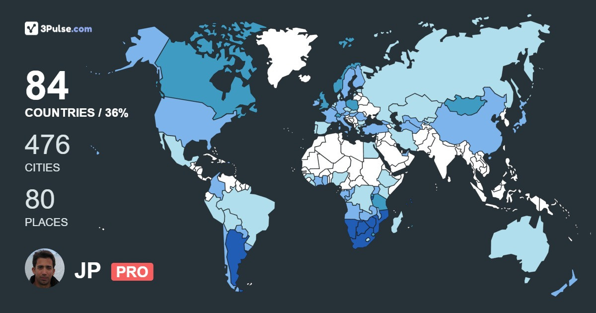 Изображение Карты путешествий JP Hunt