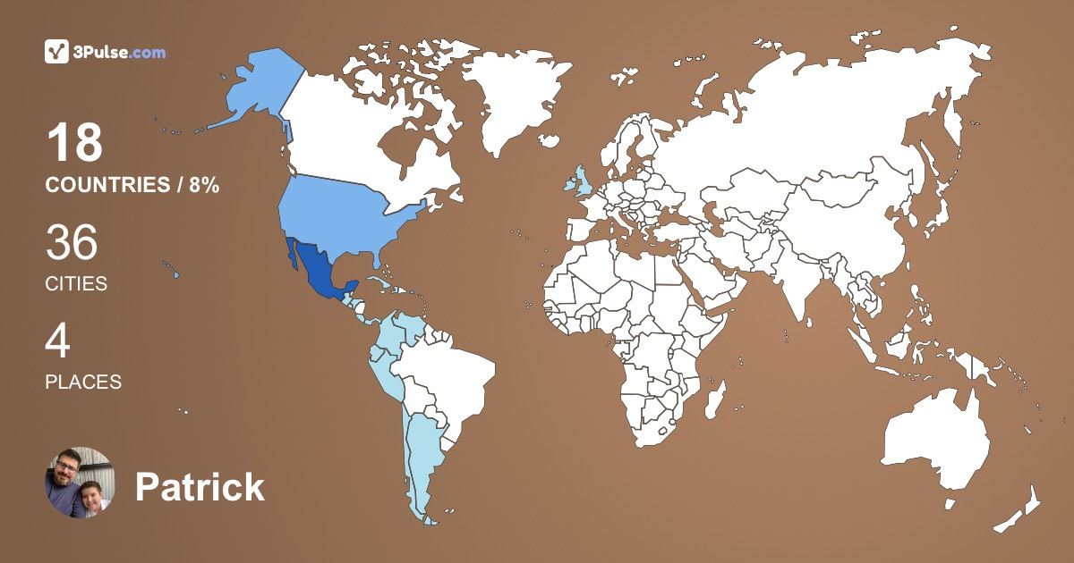 Изображение Карты путешествий Patrick Comerford