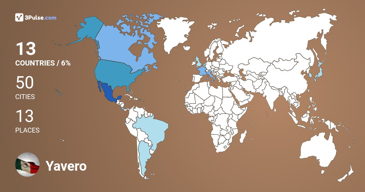 Изображение Карты путешествий Yavero Tmz