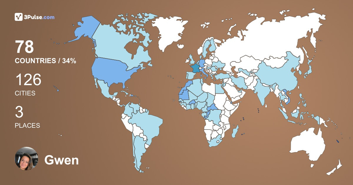 Изображение Карты путешествий Gwen Vo