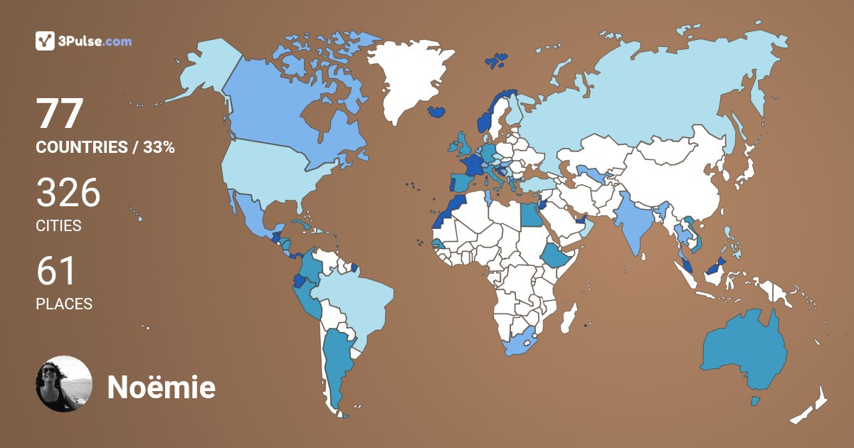 Noëmie Artusi's Travel Map Image