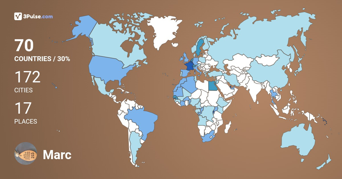 Marc Schasny's Travel Map Image