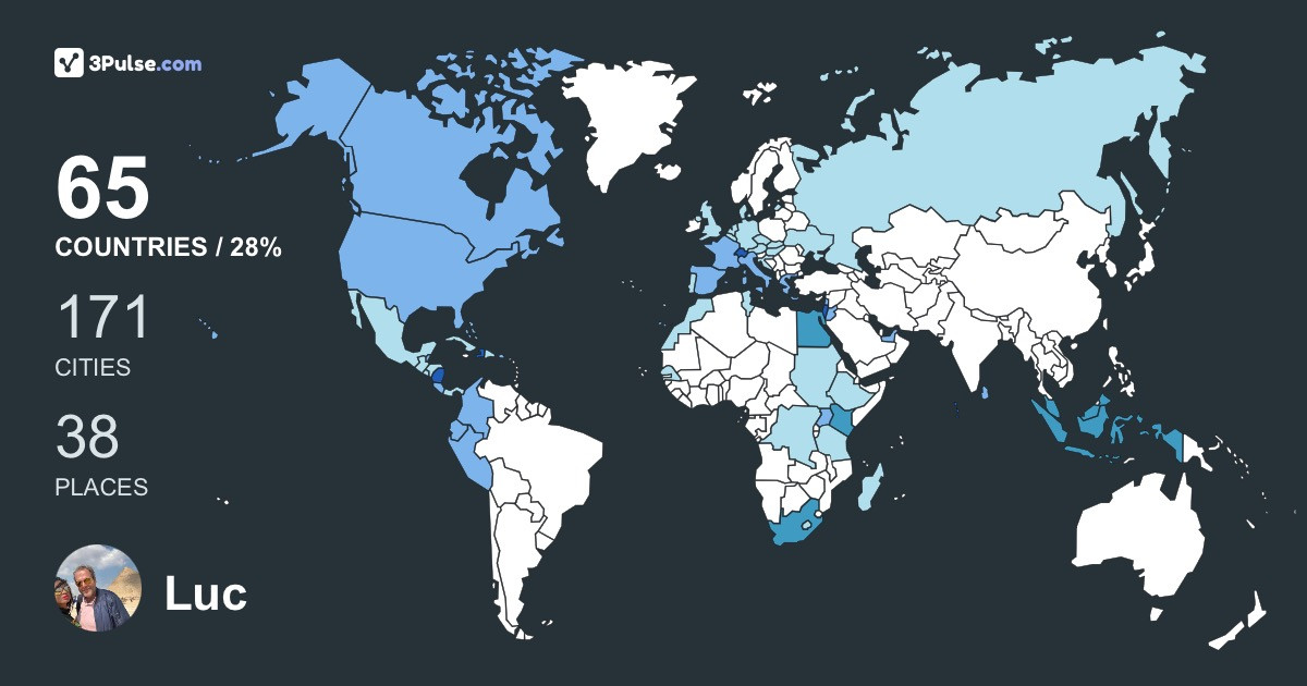 Luc Simonin's Travel Map Image