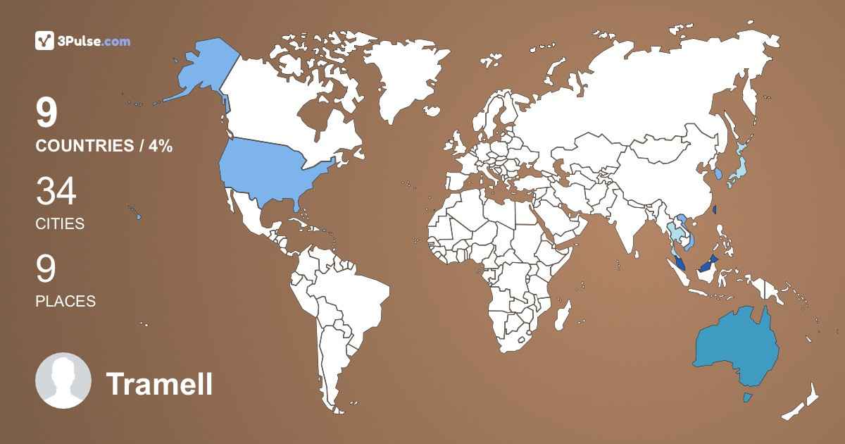 Изображение Карты путешествий Tramell Cheong