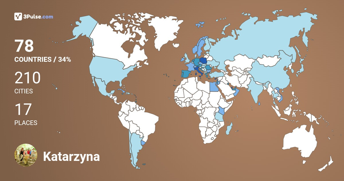 Katarzyna Siewierska-Wasilewska's Travel Map Image