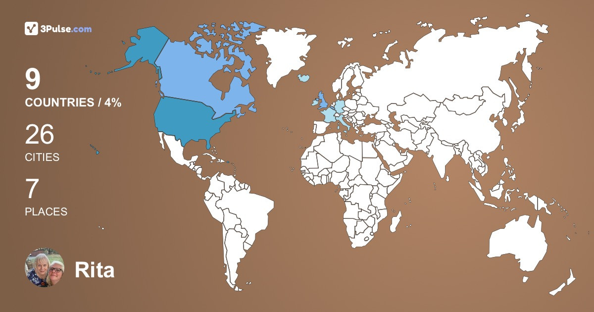 Rita Tull's Travel Map Image