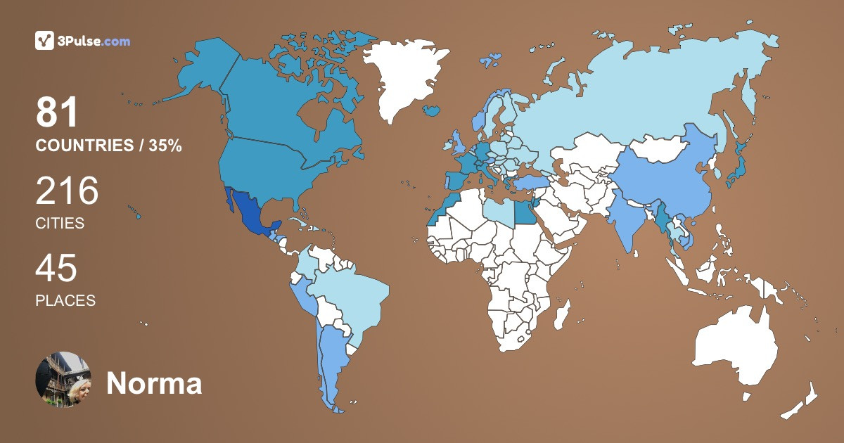 Изображение Карты путешествий Norma Rodriguez Sosa