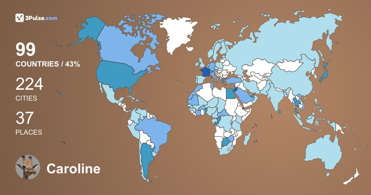 Caroline Duca's Travel Map Image