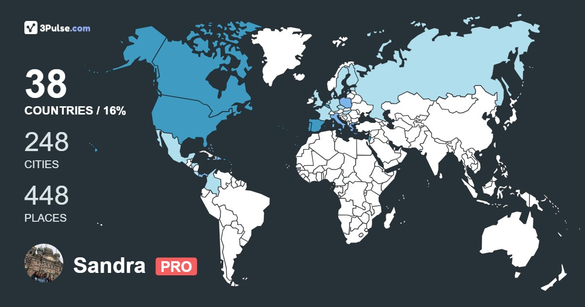 Изображение Карты путешествий Sandra Moreira Barreto