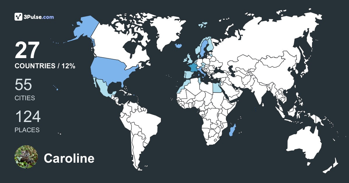 Caroline Blanc's Travel Map Image