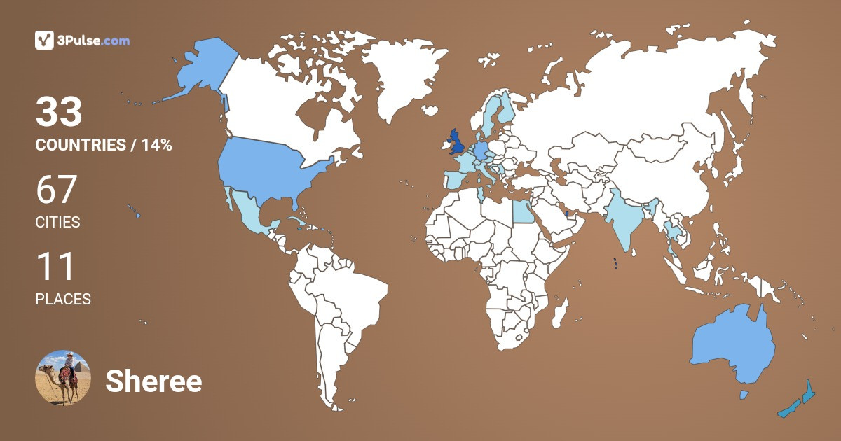 Sheree Phelps's Travel Map Image