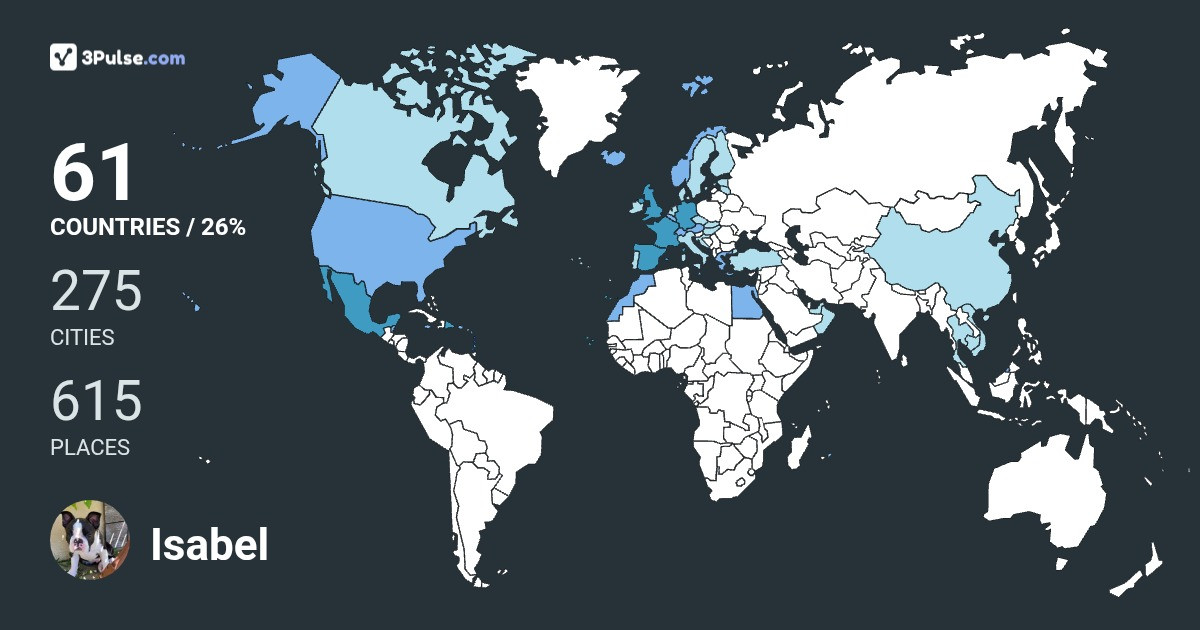 Isabel Sang's Travel Map Image