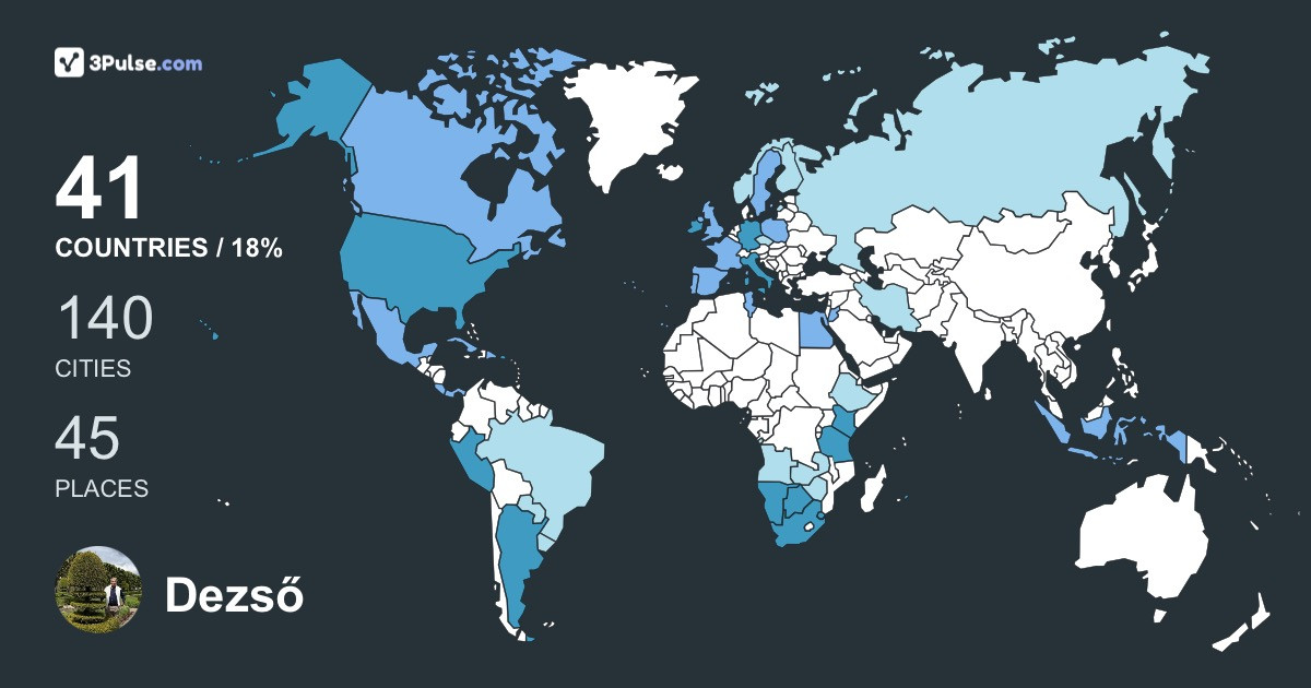 Изображение Карты путешествий Dezső Pintér