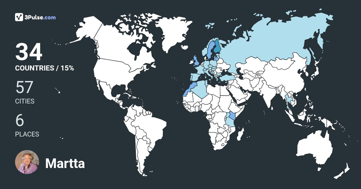 Martta Ruotsalainen's Travel Map Image