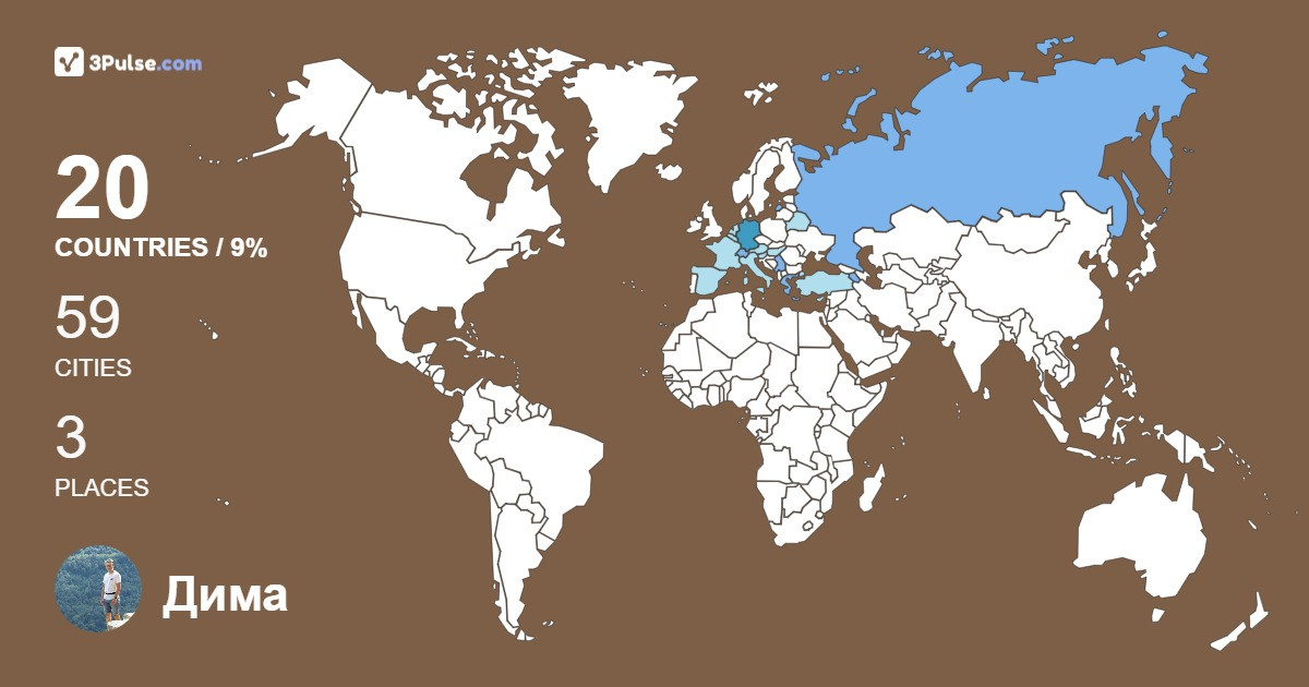 Изображение Карты путешествий Дима Шнякин