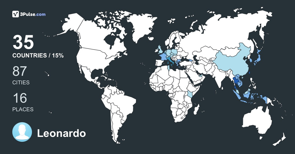 Leonardo Zingale's Travel Map Image